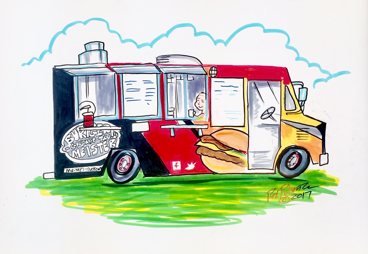 Food truck drawn by Rex