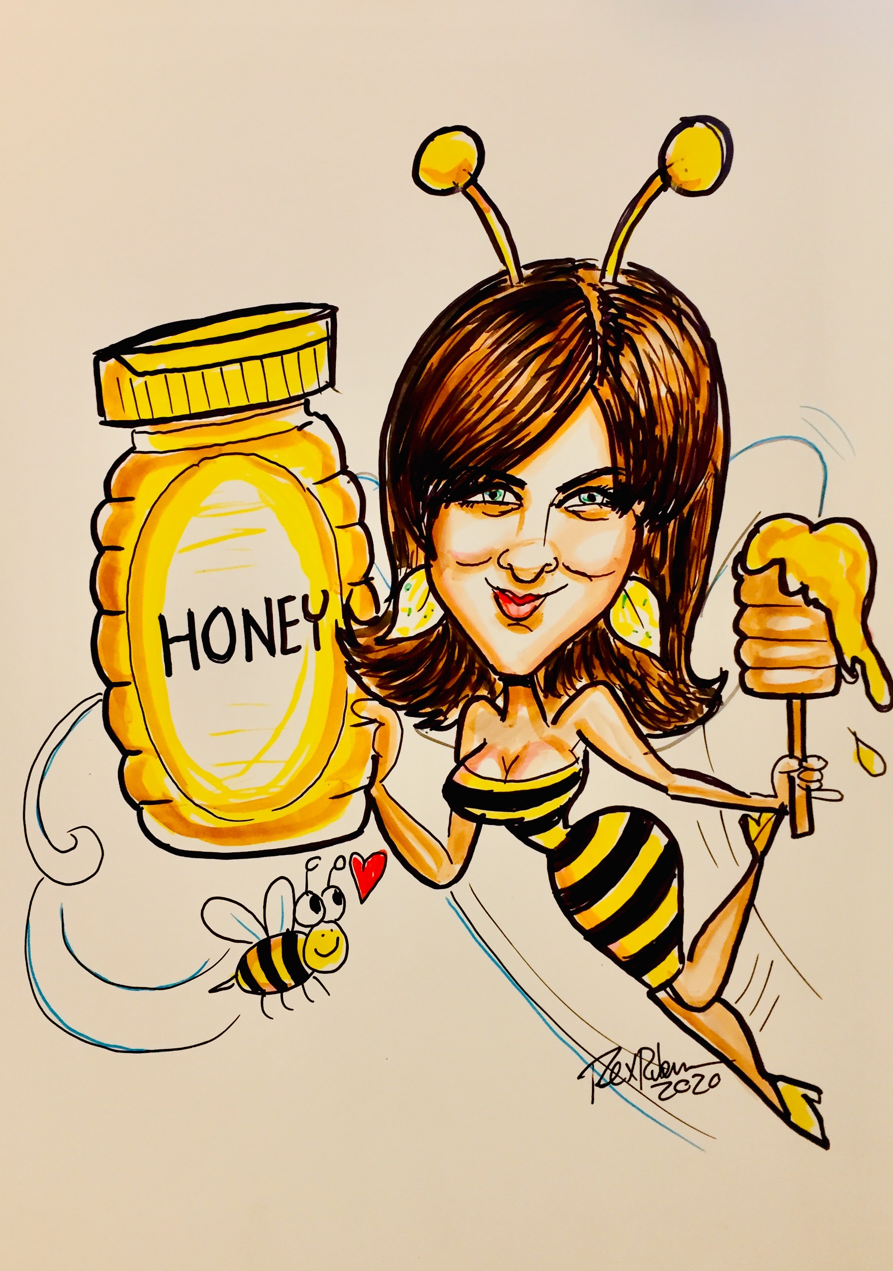 Logo drawn by Rex for local beekeeper